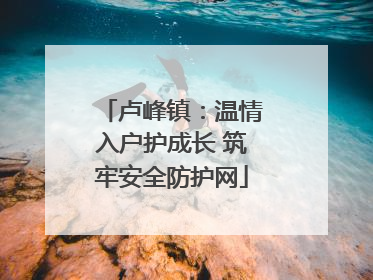 卢峰镇：温情入户护成长 筑牢安全防护网
