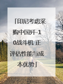 印尼考虑采购中国歼-10战斗机 正评估性能与成本优势