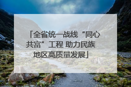 全省统一战线“同心共富”工程 助力民族地区高质量发展