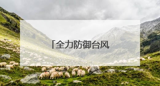 全力防御台风“丹娜丝”