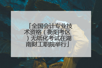 全国会计专业技术资格（衡阳考区）无纸化考试在湖南财工职院举行