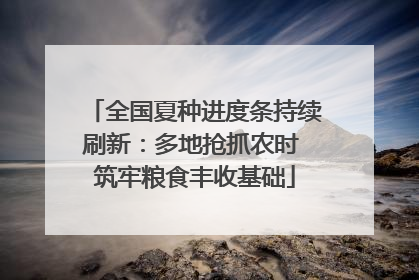 全国夏种进度条持续刷新：多地抢抓农时 筑牢粮食丰收基础