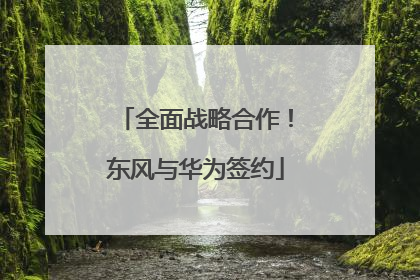 全面战略合作！东风与华为签约