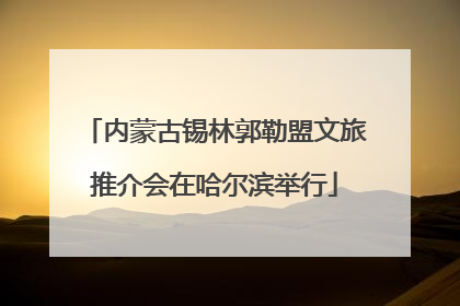 内蒙古锡林郭勒盟文旅推介会在哈尔滨举行