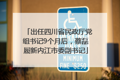 出任四川省民政厅党组书记9个月后，蔡磊履新内江市委副书记