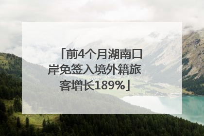 前4个月湖南口岸免签入境外籍旅客增长189%