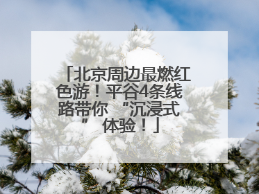 北京周边最燃红色游！平谷4条线路带你 “沉浸式” 体验！