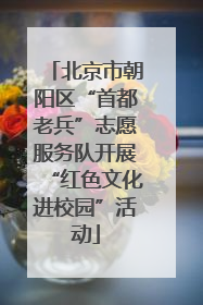 北京市朝阳区“首都老兵”志愿服务队开展“红色文化进校园”活动