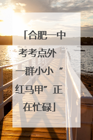 合肥一中考考点外 一群小小“红马甲”正在忙碌