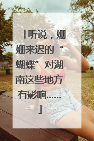 听说，姗姗来迟的“蝴蝶”对湖南这些地方有影响……