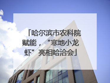 哈尔滨市农科院赋能，“寒地小龙虾”亮相哈洽会