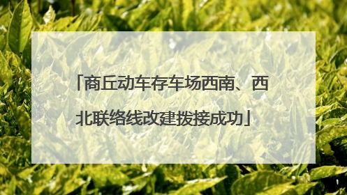 商丘动车存车场西南、西北联络线改建拨接成功