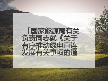 国家能源局有关负责同志就《关于有序推动绿电直连发展有关事项的通知》答记者问