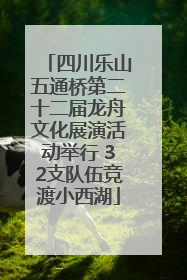 四川乐山五通桥第二十二届龙舟文化展演活动举行 32支队伍竞渡小西湖