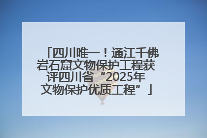四川唯一！通江千佛岩石窟文物保护工程获评四川省“2025年文物保护优质工程”