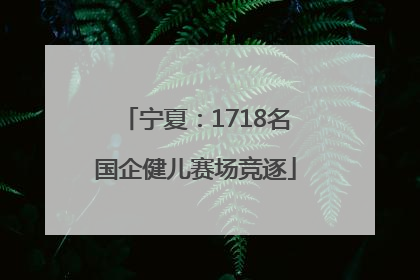 宁夏：1718名国企健儿赛场竞逐