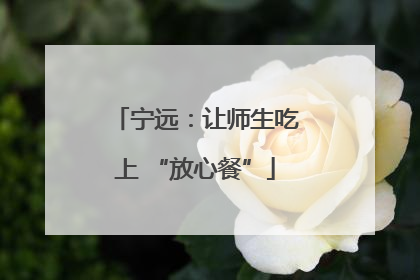 宁远：让师生吃上 “放心餐”