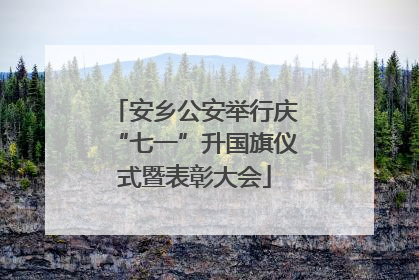 安乡公安举行庆“七一”升国旗仪式暨表彰大会