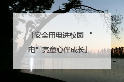 安全用电进校园 “电”亮童心伴成长