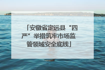 安徽省定远县“四严”举措筑牢市场监管领域安全底线