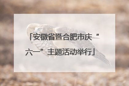 安徽省暨合肥市庆“六一”主题活动举行