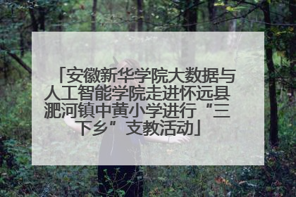 安徽新华学院大数据与人工智能学院走进怀远县淝河镇中黄小学进行“三下乡”支教活动