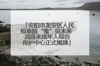 安阳市龙安区人民检察院“豫”见未来·润苗未成年人综合保护中心正式揭牌