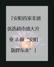 安阳首家非遗优选超市盛大开业 志做“安阳版胖东来”