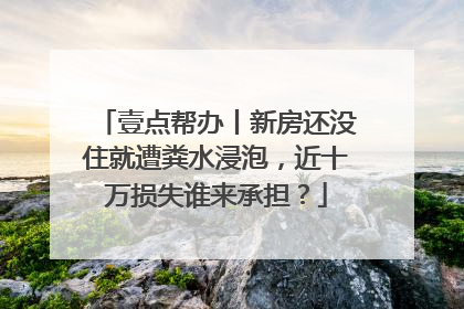 壹点帮办丨新房还没住就遭粪水浸泡，近十万损失谁来承担？