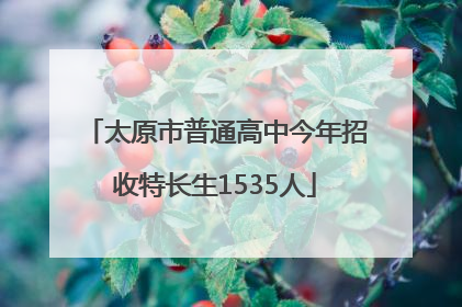 太原市普通高中今年招收特长生1535人