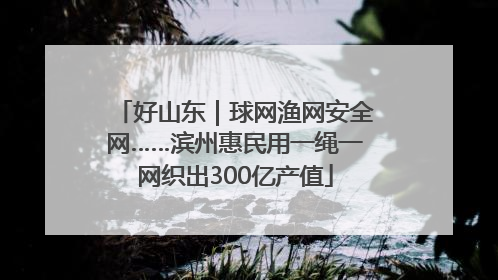 好山东｜球网渔网安全网……滨州惠民用一绳一网织出300亿产值