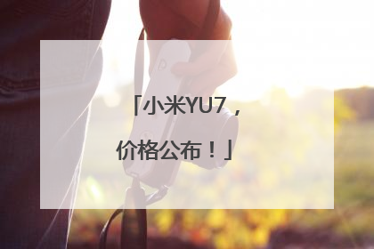 小米YU7，价格公布！