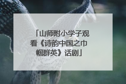 山师附小学子观看《诗韵中国之巾帼群英》话剧