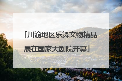 川渝地区乐舞文物精品展在国家大剧院开幕