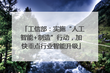 工信部：实施“人工智能+制造”行动，加快重点行业智能升级