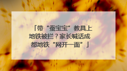带“蚕宝宝”教具上地铁被拦？家长喊话成都地铁“网开一面”