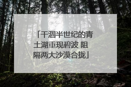 干涸半世纪的青土湖重现碧波 阻隔两大沙漠合拢