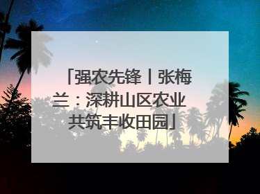 强农先锋丨张梅兰：深耕山区农业 共筑丰收田园