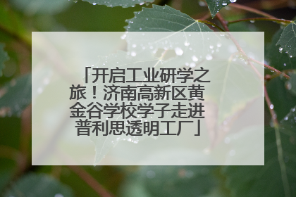 开启工业研学之旅！济南高新区黄金谷学校学子走进普利思透明工厂