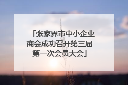 张家界市中小企业商会成功召开第三届第一次会员大会