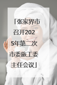 张家界市召开2025年第二次市委旅工委主任会议