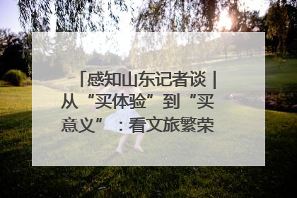 感知山东记者谈｜从“买体验”到“买意义”：看文旅繁荣背后的幸福新定义
