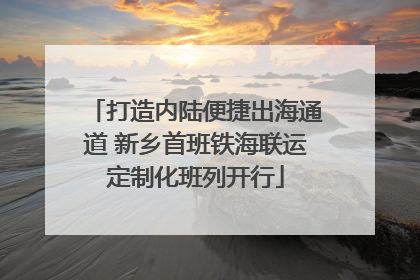 打造内陆便捷出海通道 新乡首班铁海联运定制化班列开行