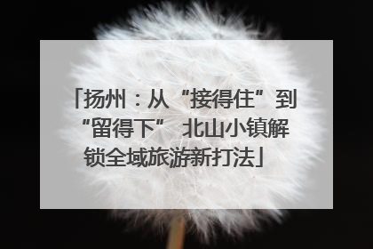 扬州：从“接得住”到“留得下” 北山小镇解锁全域旅游新打法