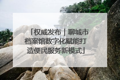 权威发布｜聊城市档案馆数字化赋能打造便民服务新模式