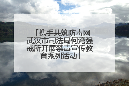 携手共筑防毒网 武汉市司法局何湾强戒所开展禁毒宣传教育系列活动
