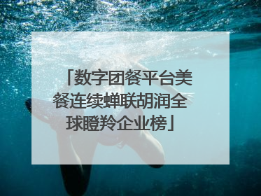 数字团餐平台美餐连续蝉联胡润全球瞪羚企业榜