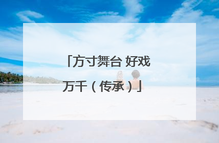 方寸舞台 好戏万千（传承）