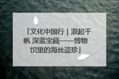 文化中国行｜浪起千帆 深蓝宝藏——博物馆里的海丝遗珍