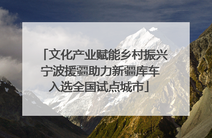 文化产业赋能乡村振兴 宁波援疆助力新疆库车入选全国试点城市